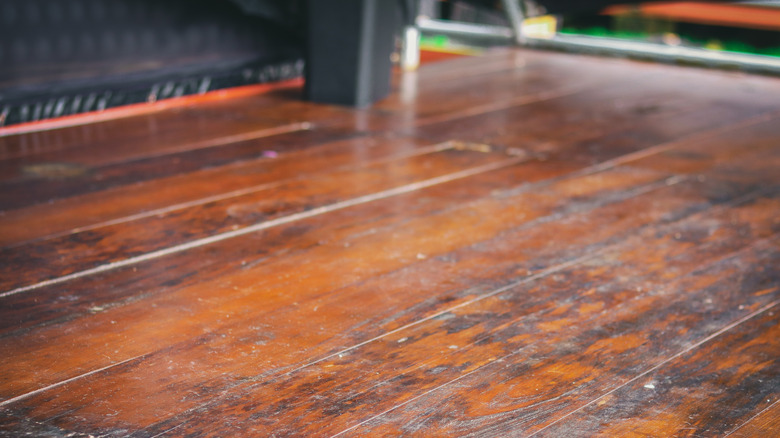 an aesthetic old wooden floor