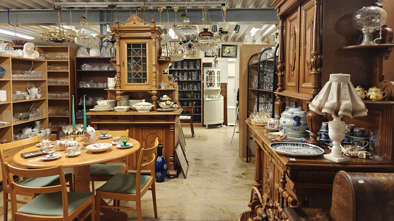 A thrift store full of vintage furniture and decor