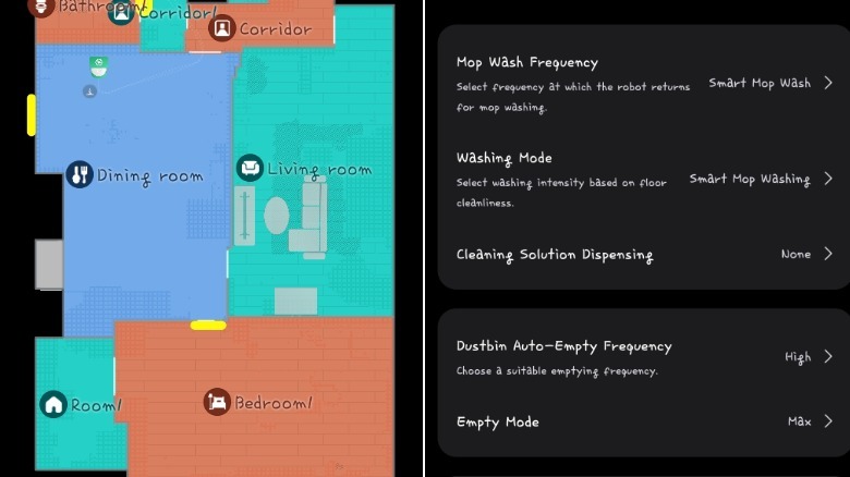 Roborock's Android app mapping and cleaning features