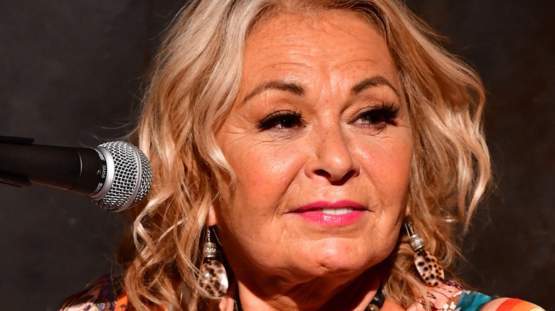 Roseanne Barr with mic