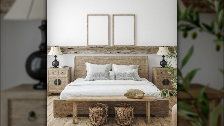 Wooden rustic bedroom