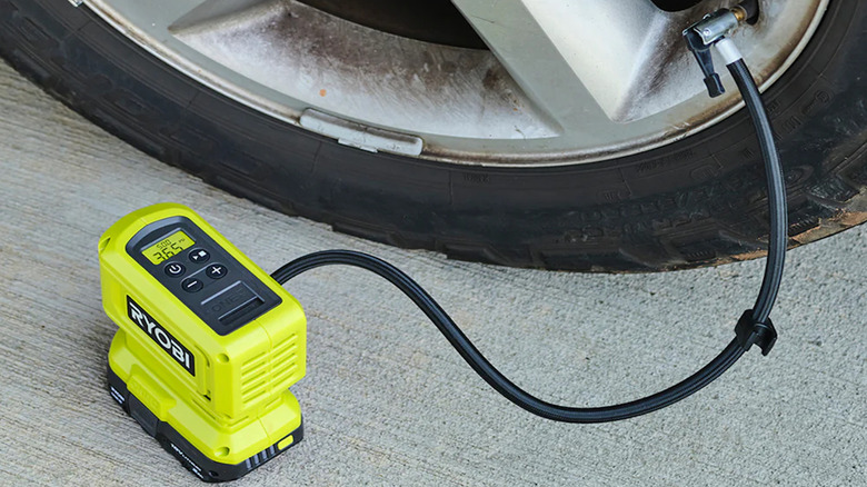 The Ryobi 18V One+ High Pressure Digital Inflator