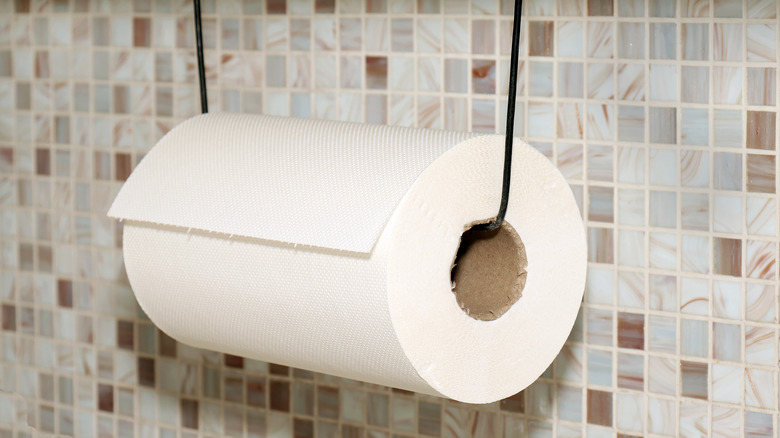 paper towel roll on holder