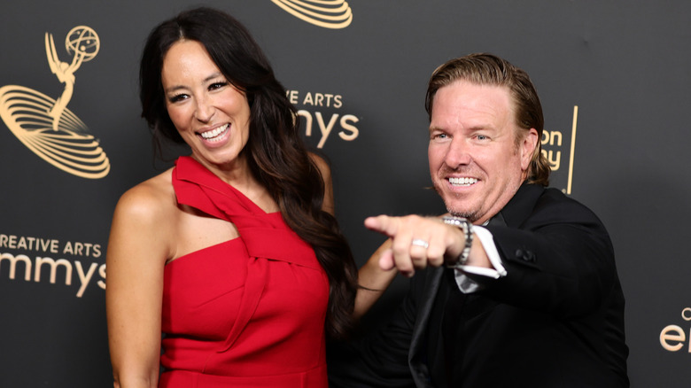 Joanna Gaines and Chip Gaines attend the 2022 Creative Arts Emmys at Microsoft Theater on September 03, 2022