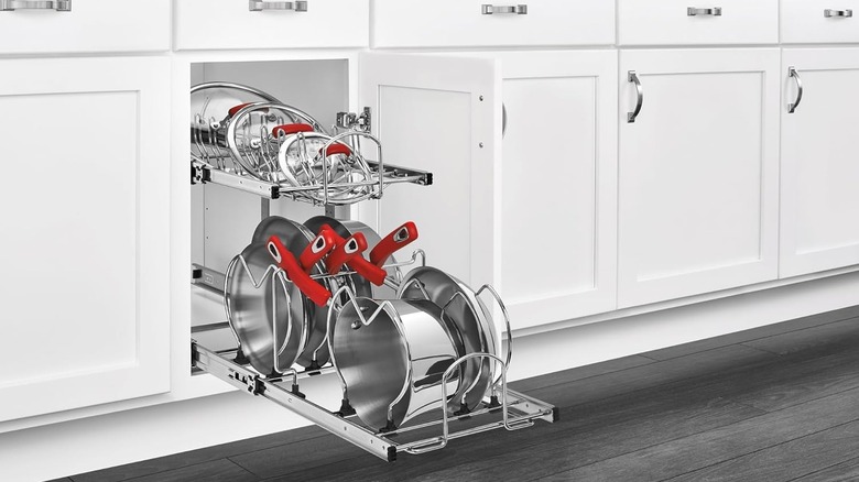 The Rev-A-Shelf 2-Tier Kitchen Cabinet Pullout 11.75" Cabinet Organizer