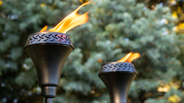 The TIKI Island King Large Flame Garden Torch from Lowe's