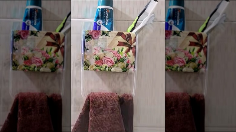Wall-mounted DIY bathroom storage solution
