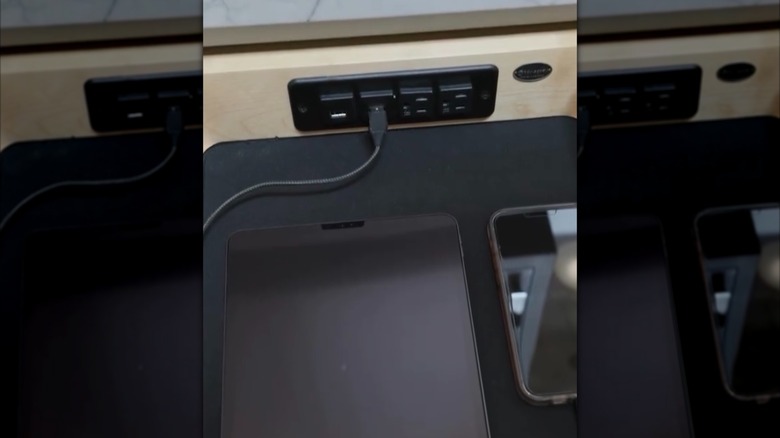 outlet receptacle inside a drawer
