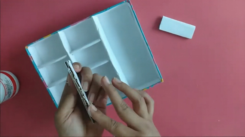 A jewelry box made from folded paper