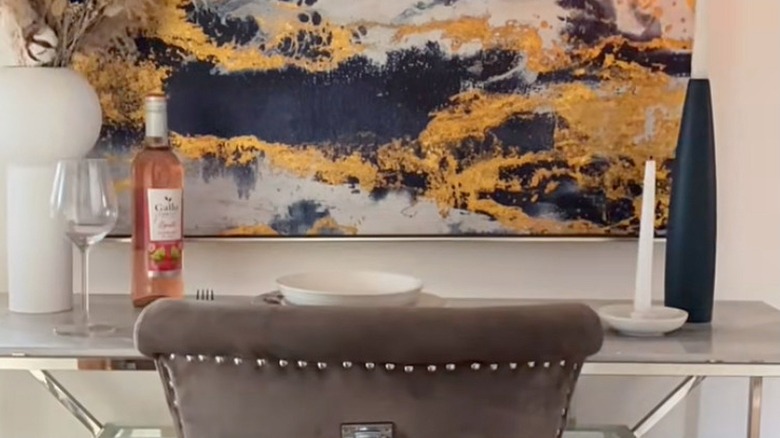 console table used for dining