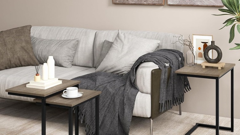 nesting side tables in a living room