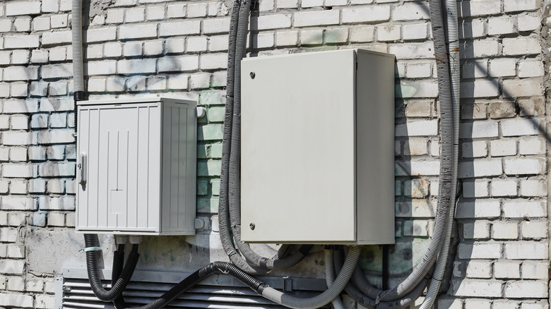 Unsightly electrical boxes on exterior of home