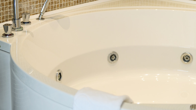 A tub which features jets