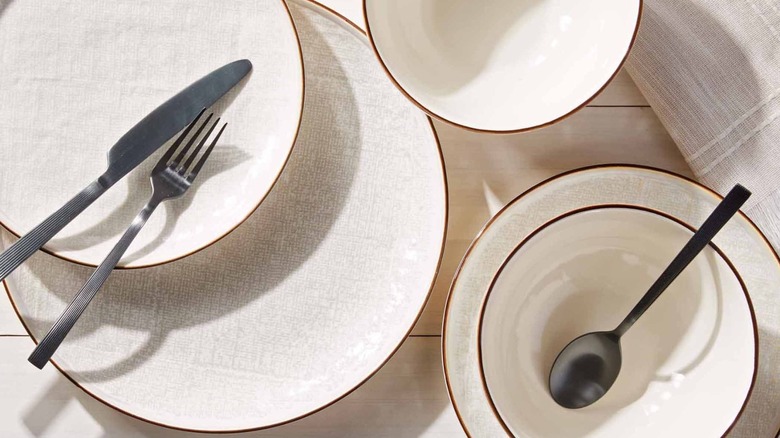 Walmart BHG murphy linen texture stoneware plates