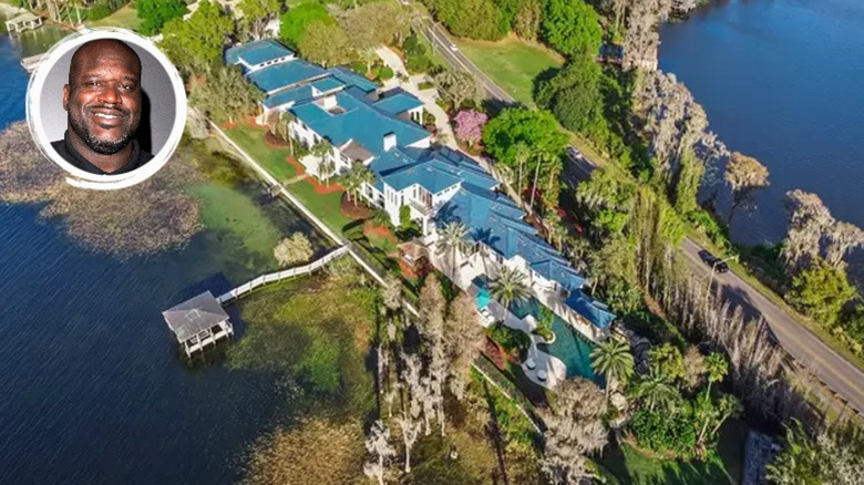 O'Neal with view of mansion