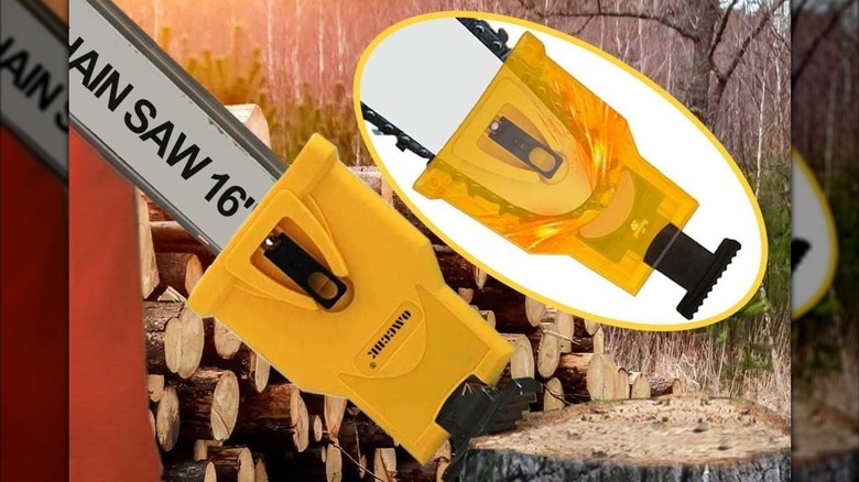The OMCCHK chainsaw sharpener available from Amazon