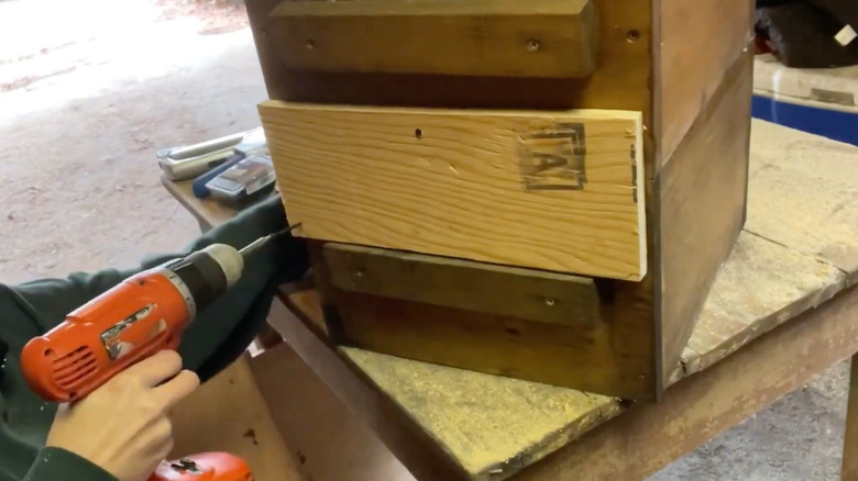 Fixing the two old Warre boxes together