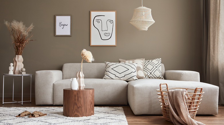 Eclectic boho living room