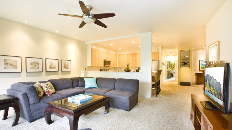 dated living room