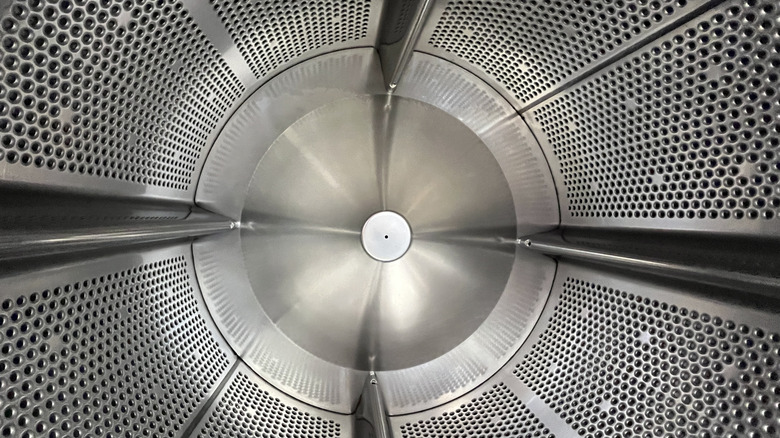 Inside of a washing machine drum