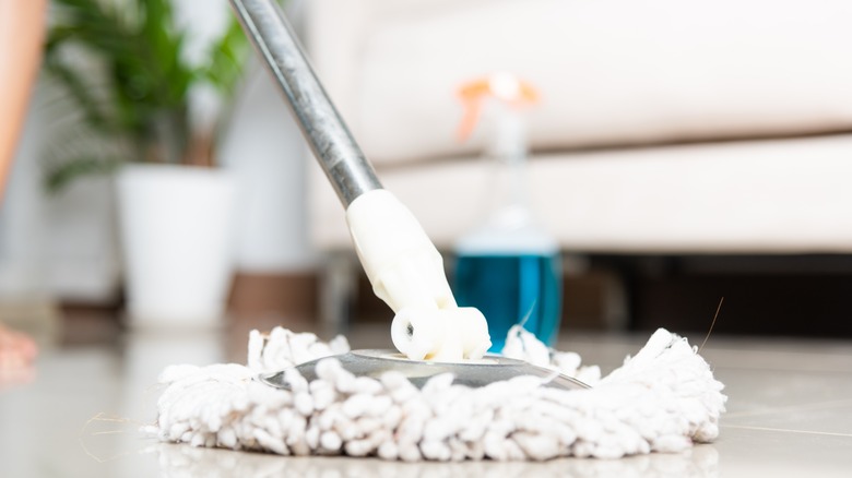 Mopping the floor