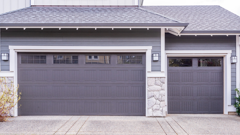 Exterior garage doors