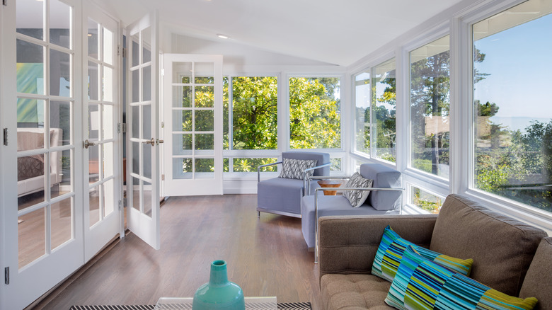 modern sunroom interior