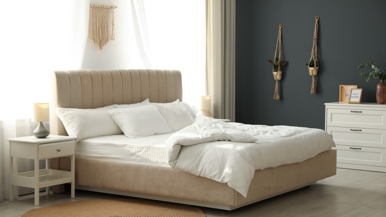 bed by a window