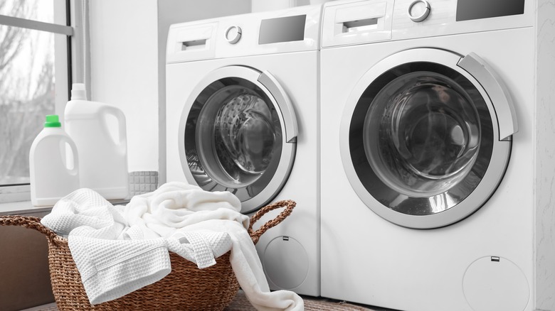 Washer and dryer in laundry room