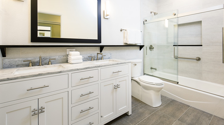 shower tub combo shared bathroom 