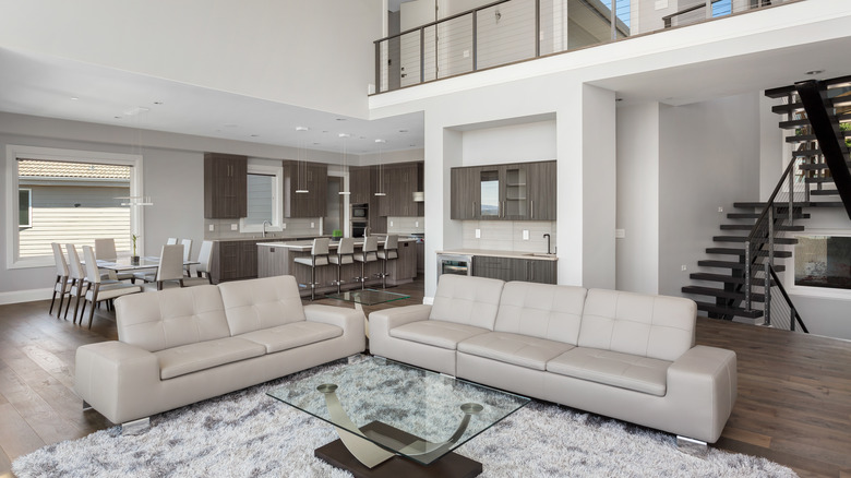 open plan kitchen living room