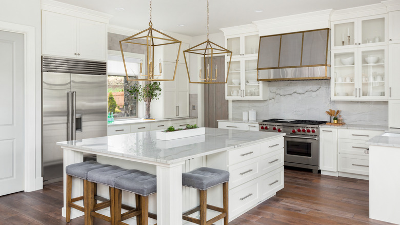 kitchen with mixed metal features