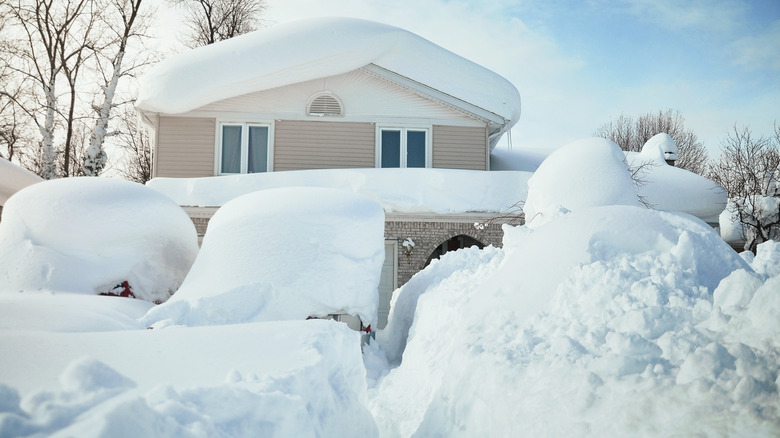 House covered with snow