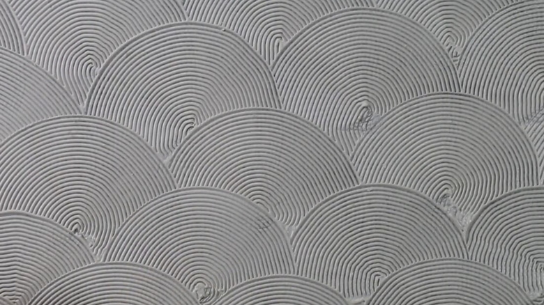 A fan pattern ceiling texture closeup