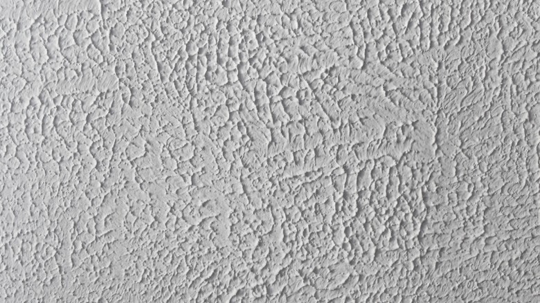The iconic tiny dots of a stippled ceiling