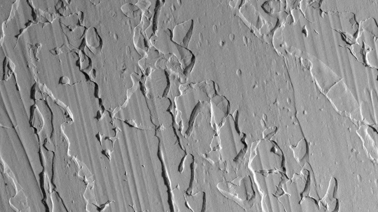 Close look at the random patterns found in hawk and trowel drywall