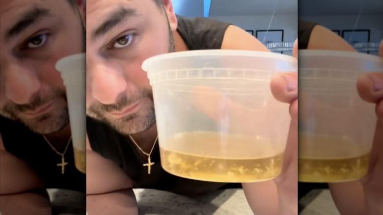 DIY mosquito trap with apple cider vinegar and dish soap