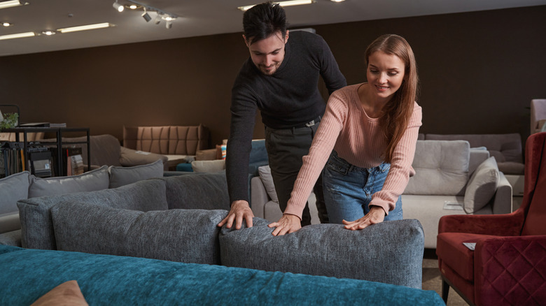 couple furniture shopping