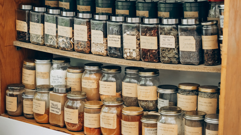 spices in jars