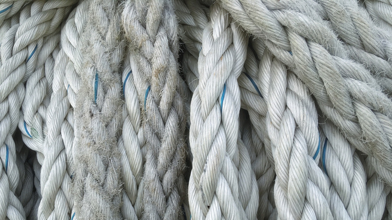 Close up of nylon rope