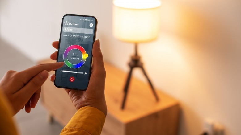 Home smart lights and smartphone app 