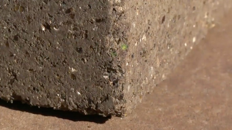 Close up shot of a piece of ferrock.