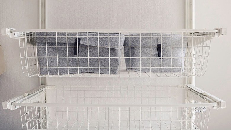 Wire baskets for supplies