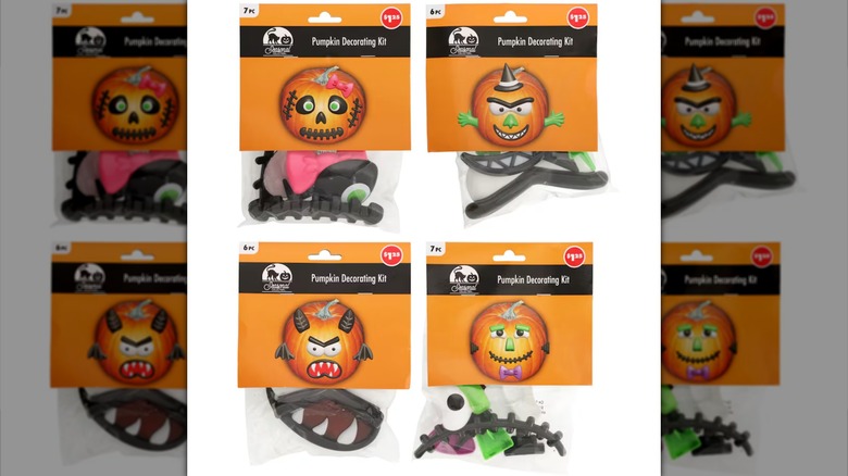 witch face pumpkin decorating set