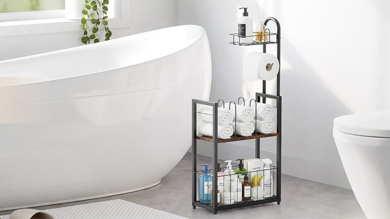 CACHOLIV Bathroom Organizer near a bathtub