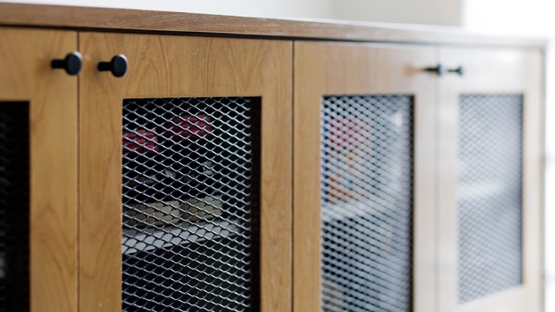 metal grate cabinets