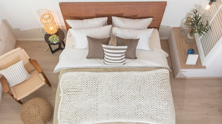 Top view of bedroom