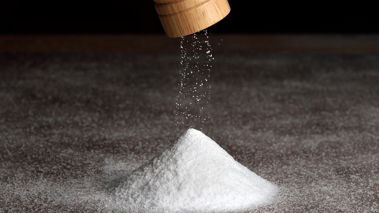 Salt on table