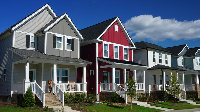 Row of Craftsman homes