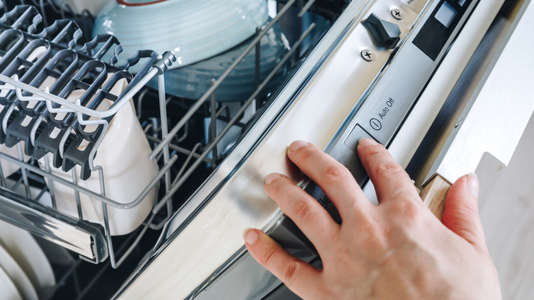 turning dishwasher on